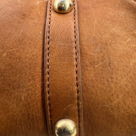 J. Crew 🧡 Marlow Cognac Brown Leather 🧡 Two Tone Hobo Bag Purse Tote - Picture 14 of 15